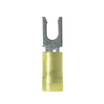 Product image for Panduit PNF10-8LF-L Nylon Insulated Funnel Entry Locking Fork Terminal