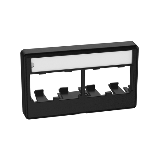 Mini-Com® Modular Furniture Faceplate, 4 Port, BL