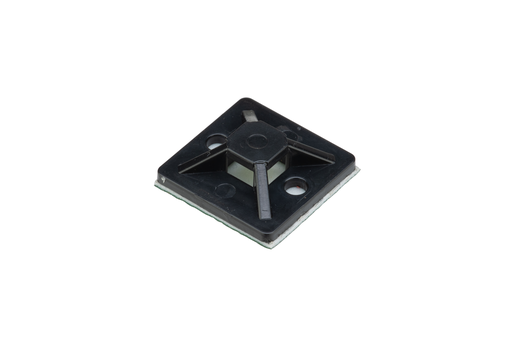 Product image for Panduit SMP18A-3X0 Cable Tie Mount, Black, PA 6.6, Rubber Adhesive, 1.17"x1.17"