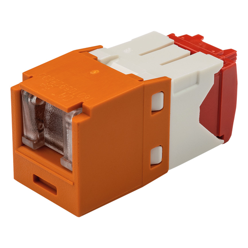 Mini-Com® UTP RJ45 Cat 5e Shuttered TG Jack Module, Orange