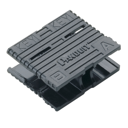 Product image for Panduit FSCCLIP-L Duplex Clip for SC Connectors, Black, Pack of 50