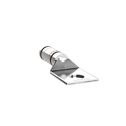 Mayer-DDS-Pan-Lug™ LCA2-14-Q Comp. Lug, 2, Tin Plt Copper, Strt, One 1/4" Stud, PK25-1