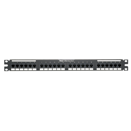 Product image for Panduit DP245E88TGY 24-Port 8-Position 8-Wire Category 5E Flat Punchdown Patch Panel