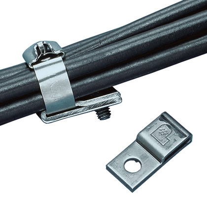 Pan-Steel® MTM1H25-C SS Mounts, 1/4" Screw, SS 304, Natural, PK100
