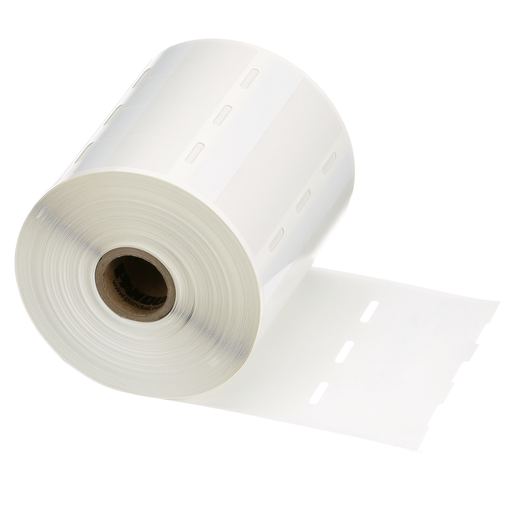 Mayer-DDS-S100X150VA1Y Self-Lam, Vinyl, White, 2500 Lbls, TT, 1.5"x1", 0.5" PO H-1