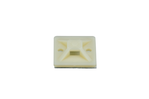 Product image for Panduit SMP16A-3X Cable Tie Mount, Natural, PA 6.6, Rubber Adhesive, 1"x1", PK30