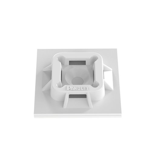 ABM100-S6-C69 Cable Tie Mount, Ivory, V-0 PA 6.6, # 6 Screw, 1"x1"