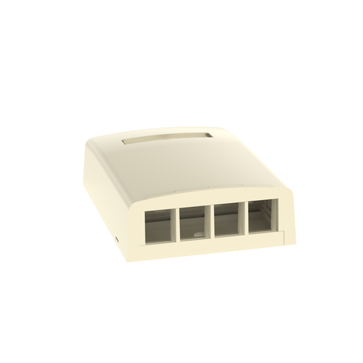 Product image for Panduit NK4BXEI-AY Surface Mount Box, 4-Port, Electric Ivory