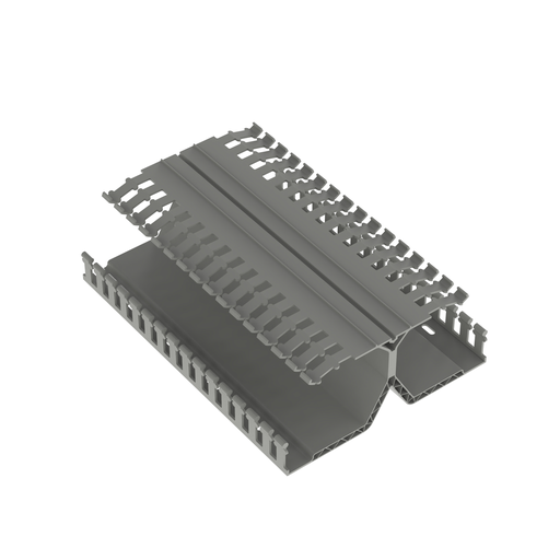 PanelMax™ DRD22LG6 DIN Rail Duct, Lt Gray, PVC, 2.12"x6.25", PK6