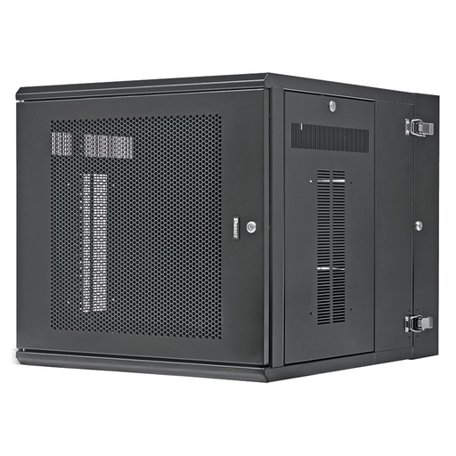Mayer-DDS-Wall Mount Cabinet, 12RU, 30" Depth, Perforated Door, Black-1