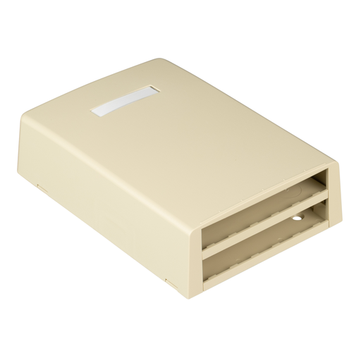 Product image for Panduit CBXF12EI-AY Surface Mount Boxes, With Fiber Spool, 12 Port, Electric Ivory
