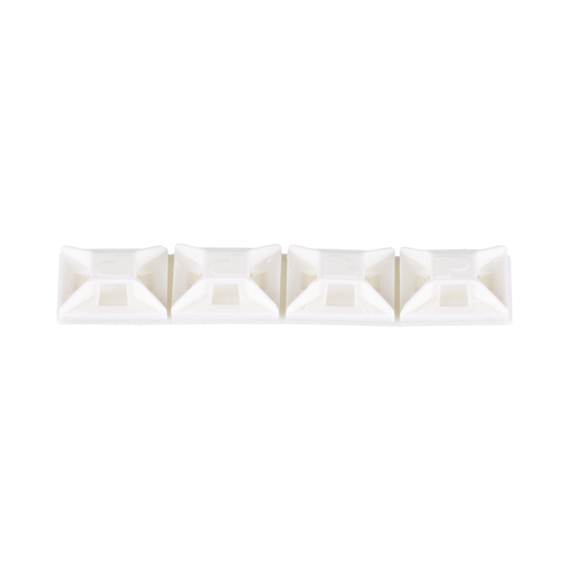 ABM1M-A-C Cable Tie Mount, White, PA 6.6, Rubber Adh., 0.5x0.5", PK100