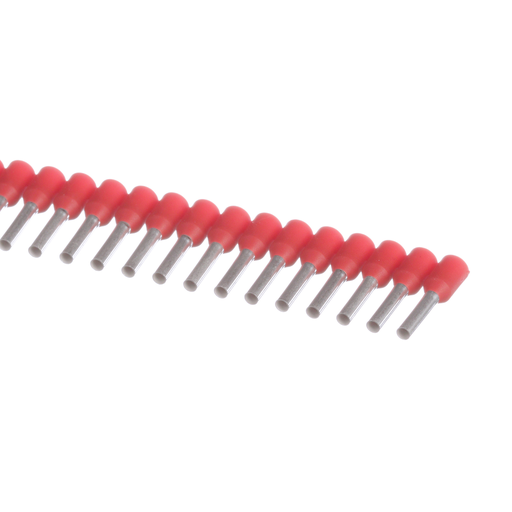 Product image for Panduit FSD77-8-K Single Wire Ferrule, Red, 8mm Pin L, PK1000