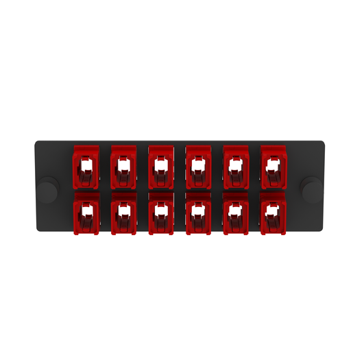 Product image for Panduit FAPH1224RDMPO FAP, 12 Key-Up/Key-Down MPOs, Type A, Red, Horizontal