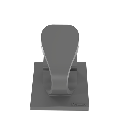 LWC50-A-T14 Wire Clip, Gray, PA 6.6, Rubber Adh., 1.26x1", PK200