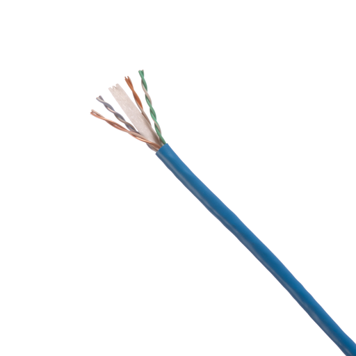 Product image for PANDUIT PUP6C04WH-ULP The TX6. Cat 6 UTP copper cable is constructed of 23 AWG copper conductors with FEP/polyolefin (CMP) insulation. The copper conductors shall be twisted in pairs and covered by a low smoke, flame-retardant, plenum-rated, white jacket.
