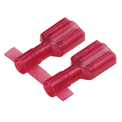 Product image for Panduit DNF18-110FIB-3K Disconnects, Red, Nylon, 18 AWG, 0.11" Tab, PK3000