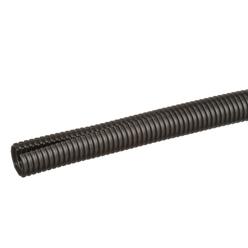 Corr. Loom Tubing Slit, .62" (15.8mm) X 2500' (30.5m), Black,PK1