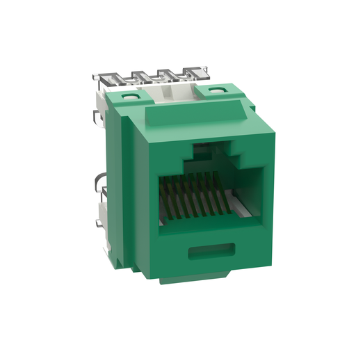 Product image for Panduit NK688MGR-Q NetKey Cat 6 Punchdown Jack, Green - Pack of 25