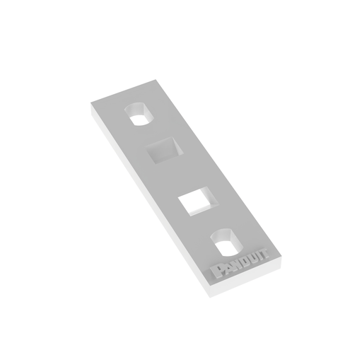 Product image for Panduit MTP1H-E10-C Tie Plate, Natural, PA 6.6, 2.09x0.62", #10 Screw, PK100