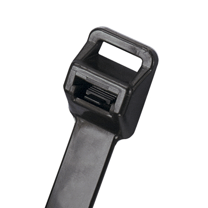 Product image for Panduit PRT2EH-C0 Cable Tie, Releasable, 9.0"L (229mm), Extra-Heavy, Weather Resistant, Black