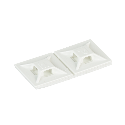 Mayer-DDS-ABMM-A-D Cable Tie Mount, White, ABS, Rubber Adh., 0.75x0.75", PK500-2