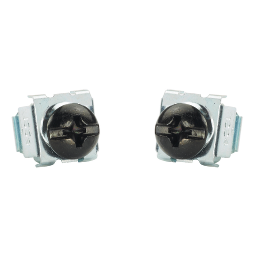 Product image for Panduit CNWSM6-C M6 Cage Nuts and Screws, Steel, Black, 100pc.