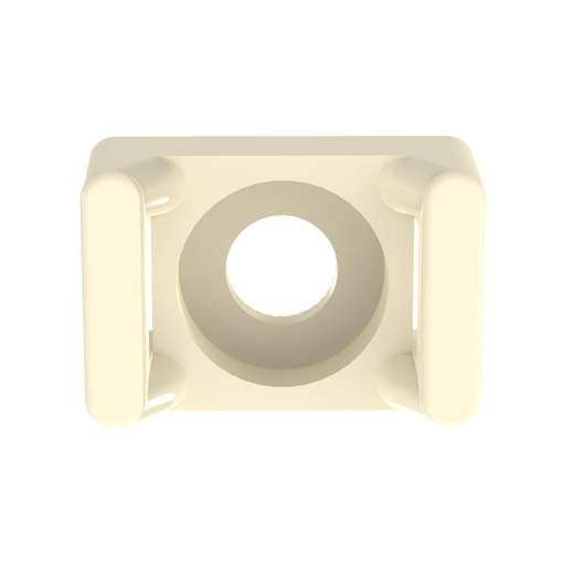 Product image for Panduit TM1S6-M69 Cable Tie Mount, Ivory, V-0 PA 6.6, 0.513x0.316", #6 Screw