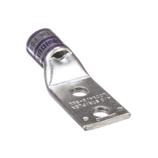 Mayer-DDS-Pan-Lug™ LCDX4/0-38D-X Comp. Lug, 4/0, Flex, Tin Plt Copper, Strt, Two 3/8" Stud-2