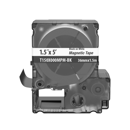 Product image for Panduit T150X000MPM-BK MP Printer Cont. Tape, Safety & ID, Magnetic, Black/Wht, 1" W