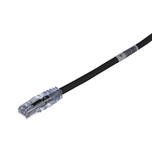 Product image for Panduit UTPSP15BLY Cat 6 24 AWG UTP Copper Patch Cord, 15 ft, Black