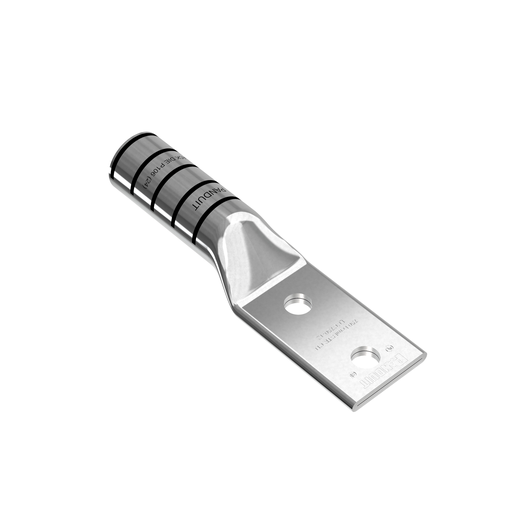 Mayer-DDS-Pan-Lug™ LCC750-12-6 Comp. Lug, 750, Tin Plt Copper, Strt, Two 1/2" Stud, PK6-1