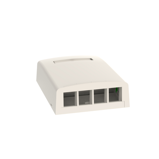 Panduit NK4BXWH-AY Surface Mount Box, 4-Port, White Product image for Panduit NK4BXWH-AY Surface Mount Box, 4-Port, White