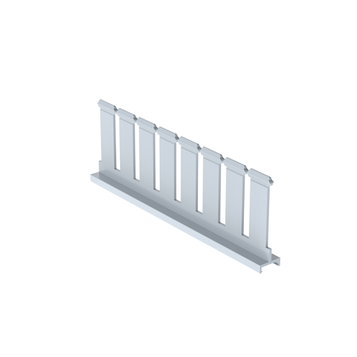 Panduct® SD3H6 Divider Wall, Lt Gray, PVC, 2.74"x0.75", 3" Duct H, PK6