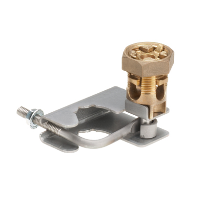 Product image for Panduit GPQC10-1/0 Pedestal Grd Clamp, 1/0, PK1