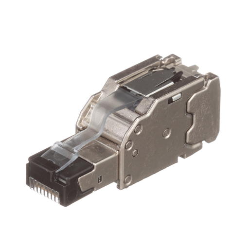 Product image for Panduit FPS6X88MTG-X TX6A Cat 6A Shielded RJ45 Field Term Plug, 22-26 AWG