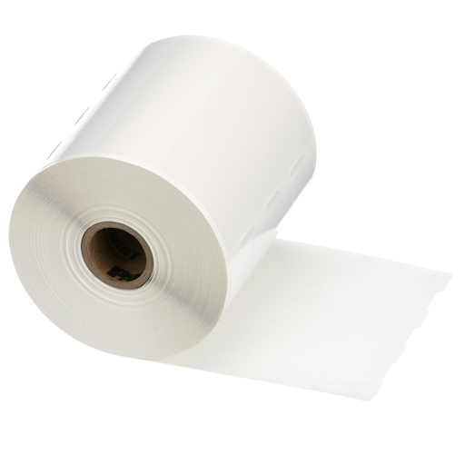 Mayer-DDS-S100X400VA1Y Self-Lam, Vinyl, White, 1000 Lbls, TT, 4"x1", 1" PO H-1