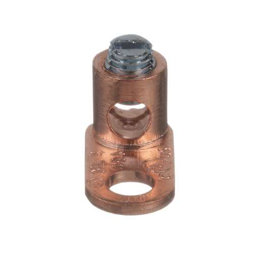 Pan-Lug™ ML4-CY Mech Con-Lugs, Copper, Strt, One 1/4" Stud, PK100