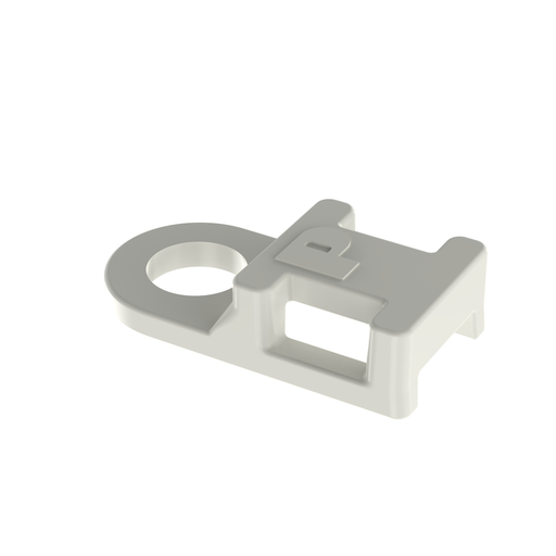 Screw Mount, 0.20" Height, 0.75" Length, 0.38" Width, 8 Screw, Natural