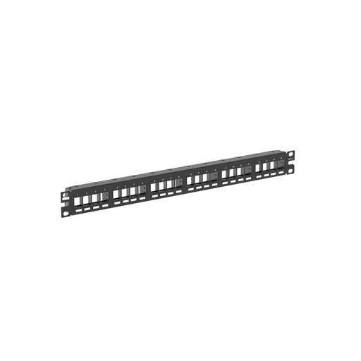Mayer-DDS-NetKey® Flush Patch Panel, 24 Port, 1 RU, BL-1