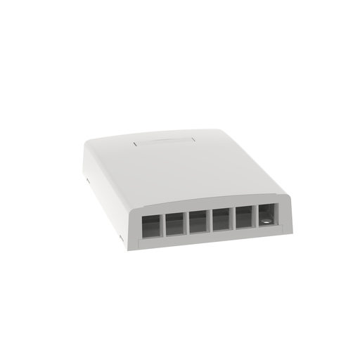 Product image for Panduit NK6BXWH-AY Surface Mount Box, 6-Port, White