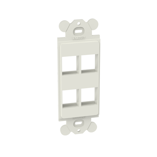 Mayer-DDS-NetKey® Adapter, 4-Port, International White, Rectangular-1