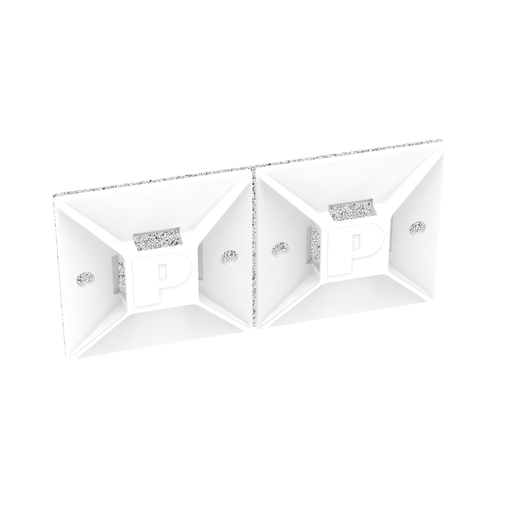 Mayer-DDS-ABM3H-A-L Cable Tie Mount, White, PA 6.6, Rubber Adh., 1.5x1.5", PK50-1