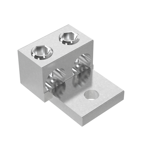 Mayer-DDS-Pan-Lug™ LAM2A600-12-6Y Mech Con-Lugs, 600, Tin Plt Al, Strt, One 1/2" Stud, PK6-1