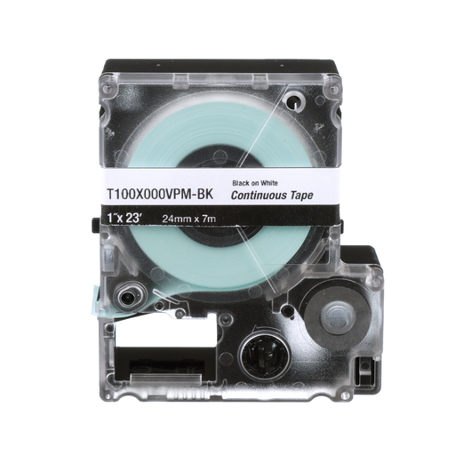 Mayer-DDS-PXE™ T100X000VPM-BK MP Printer Cont. Tape, Safety & ID, Vinyl, Black/White-1