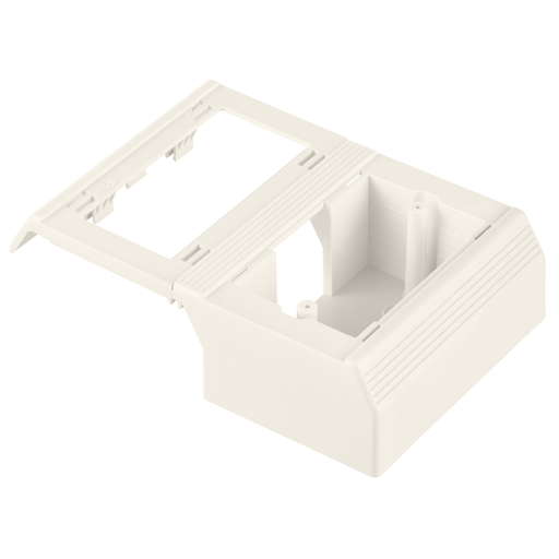Product image for Panduit T70WC2WH Surface Raceway, T-70 Offset Box, for Snap-on Faceplates, White