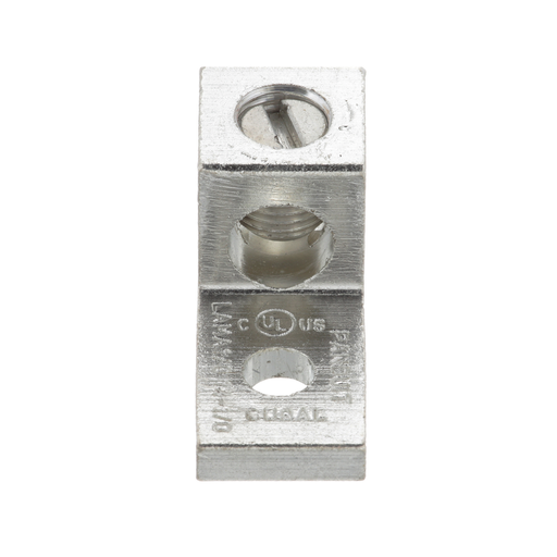 Mayer-DDS-Pan-Lug™ LAMA1/0-14-QY Mech Con, 1-Hole Lug, 1/0, Tin Plt Al, Strt, 1/4" Stud-1