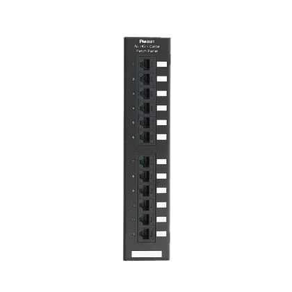 Mayer-DDS-NetKey Cat 5e Punchdown Panel, Flat, 12-Port, Wall-Mount-1
