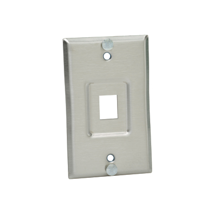 Mayer-DDS-Keystone, Stainless Steel, Phone Plate, 1 port-1