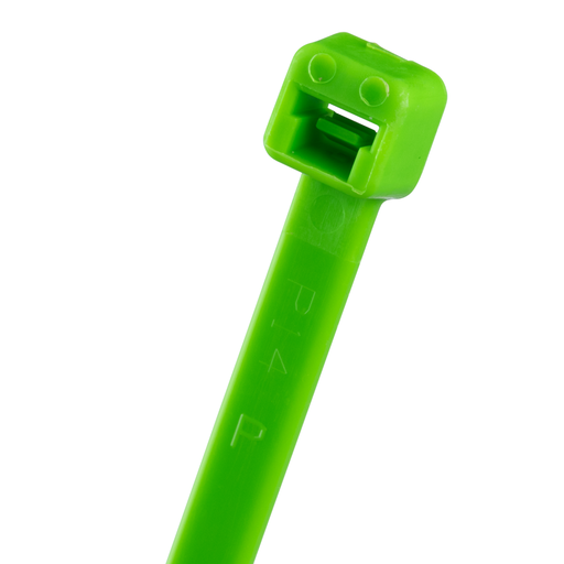 Pan-Ty® PLT3S-M55 Cable Tie, Fluor Green, PA6.6, 11.5"L, 50lb, PK1000